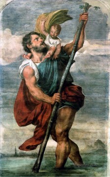 聖クリストファー・ティツィアーノ・ティツィアーノ Oil Paintings